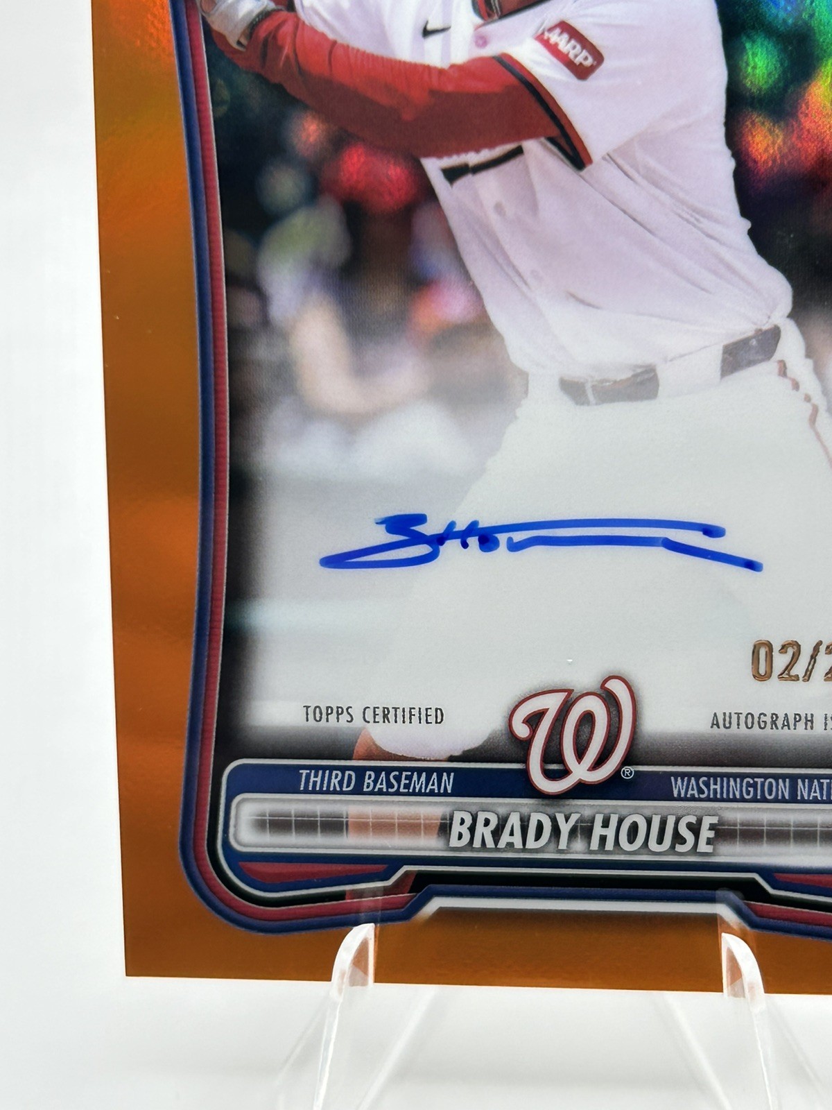 2026 Bowman Chrome - Brady House Orange Refractor Auto /25 Nationals - #CRA-BH view 6