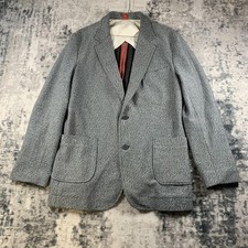 Orlebar Brown Men's Grey 100% Button up Blazer Jacket, Made in Portugal, M