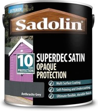 Sadolin Superdec Opaque Wood Protection 1 L, 2.5L  - Black, Anthracite Grey