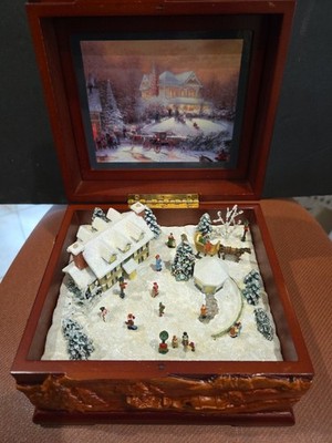 The Joy Of Christmas ''St. Nicholas Village'' Music Box Collection- Brand New-COA