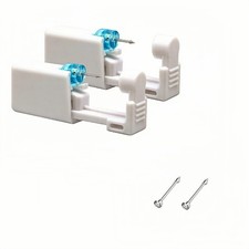 Geettcaifu 2 Pack Nose Piercing Gun, Disposable Self Kit with White