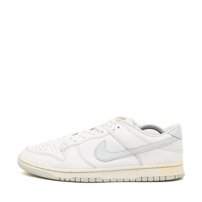 Nike Herren Dunk Low Sneaker Weiß Leder Low-Top Atmungsaktiv EU 44