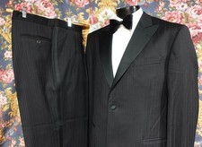 Lubiam Pinstripe Peak Lapel Tuxedo 42R