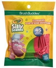 Brush Buddies Kids CRAYOLA Silly Scents Flossers 45 Count BUBBLE GUM Scented