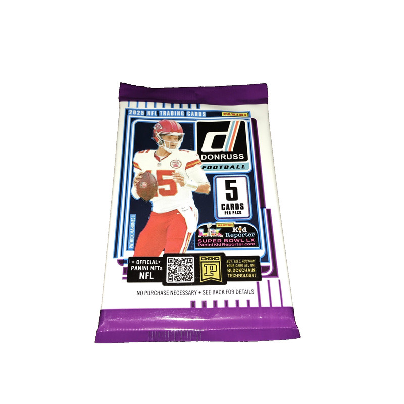 2025 Donruss Football 5 Card Pack-Factory Sealed-----Free Shipping-----