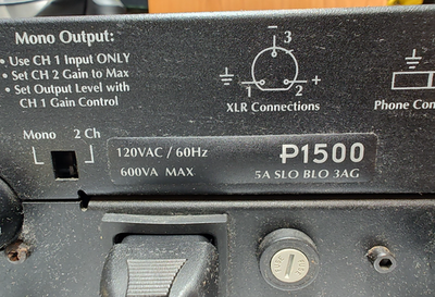 Hafler P1500 Trans Nova Professional Power Amplifier 54e for sale