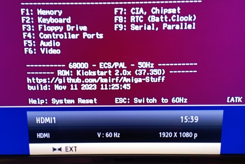 Amiga RGB zu HDMI Komplett Kit SCALER Wandler Video Audio SCART Kabel Orig. DB23 - Afbeelding 5 van 12