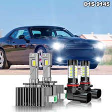 D1s 9145 Led Headlight Low Beam Fog Light Bulbs For Dodge Challenger 2008-2010