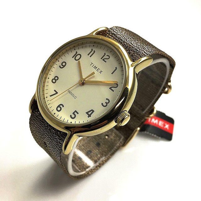 timex weekender gold