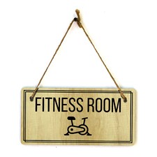 Fitness Room 5x10 Hanging Plus Wall or Door Sign  Home  Office Decor