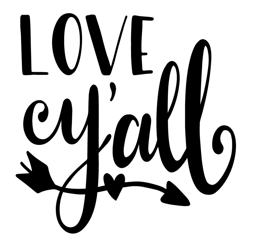 Love Y'all Arrow Vinyl Decal Sticker For Home Cup Car Wall Decor Choice a3748
