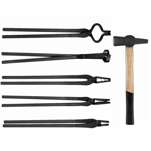 Bladesmith Knife Making Tongs Set & 1.0kg Blacksmith Hammer for Forge Anvil Vise - Picture 2 of 15