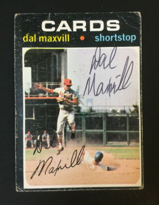 Dal Maxvill Cardinals signed 1971 Topps Baseball card #476 Auto Autograph 