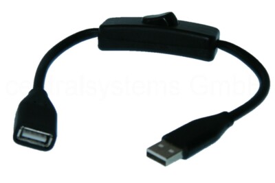 USB Kabel mit Schalter A Buchse / Stecker Ladegerät Verlängerung 