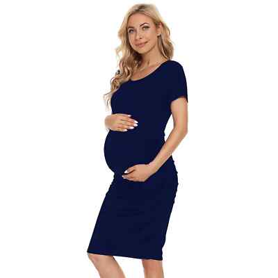 blue ruched maternity dress Blue Mesh Ombre Ruched Maternity Midi Dress  PinkBlush