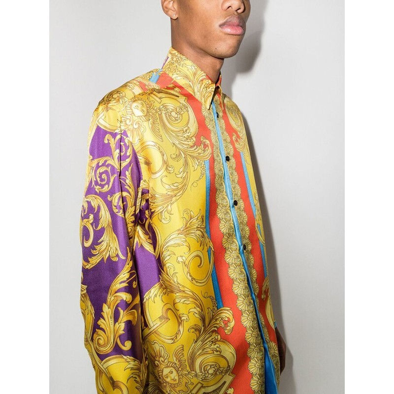 52 XL NEW $1,575 VERSACE Men's Yellow BAROCCO GODDESS