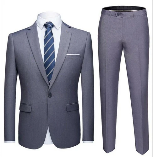 Men's Slim Fit Suits 2 Piece Jackets Blazer Pants Formal Business Coats Trousers - Picture 35 of 37