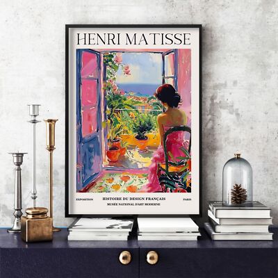 Henri Matisse Druck, Henri Matisse Ausstellungsposter, buntes Wandbild (43d)