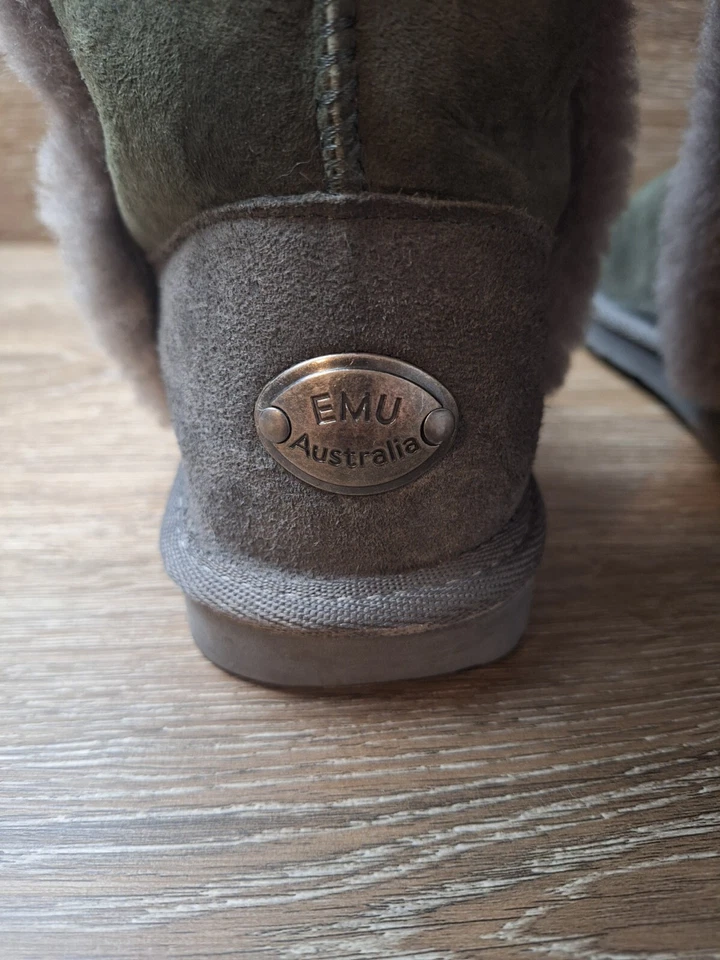 Botas de piel de oveja gris Emu Australia platino Kolora Permium para mujer talla 6 Foto 4 de 4