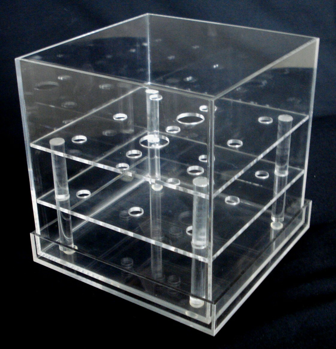 CLEAR ACRYLIC 9 HOLE FLOWER WATER HOLDER SQUARE VASE eBay