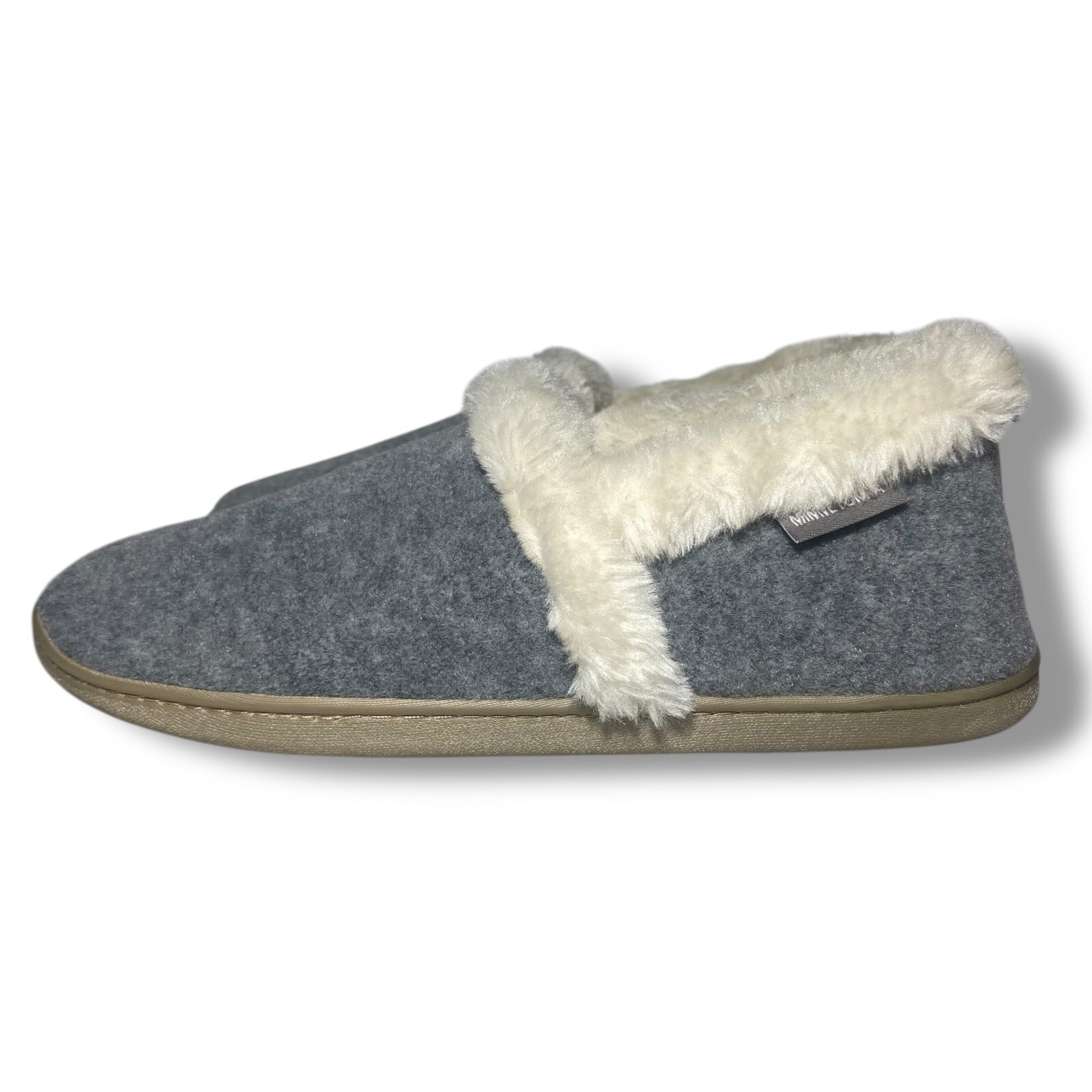 SAOLA Minnetonka Mocassino Donna 8 9 Dina Pantofole Grigio Ecopelliccia Suola Rigida Salopette