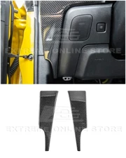 For 15-23 Ford Mustang CARBON FIBER Interior Dashboard Lower Trim Cover Pair