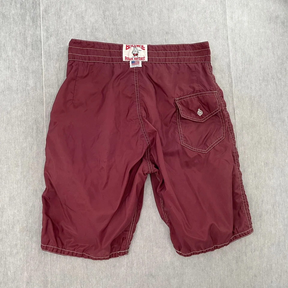 VINTAGE Birdwell Beach Britches Pantalones Cortos Adulto 28 Tabla Roja Bañador EE. UU. Para Hombres Foto 2 de 4