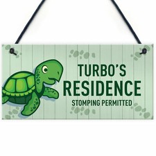 Tortoise Sign Personalised Novelty Tank Sign Pet Sign Pet Gift For Family