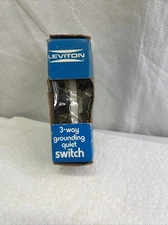 Leviton 1453-2WS 3-Way 15 Amp Quite Toggle Switch with Ground - White