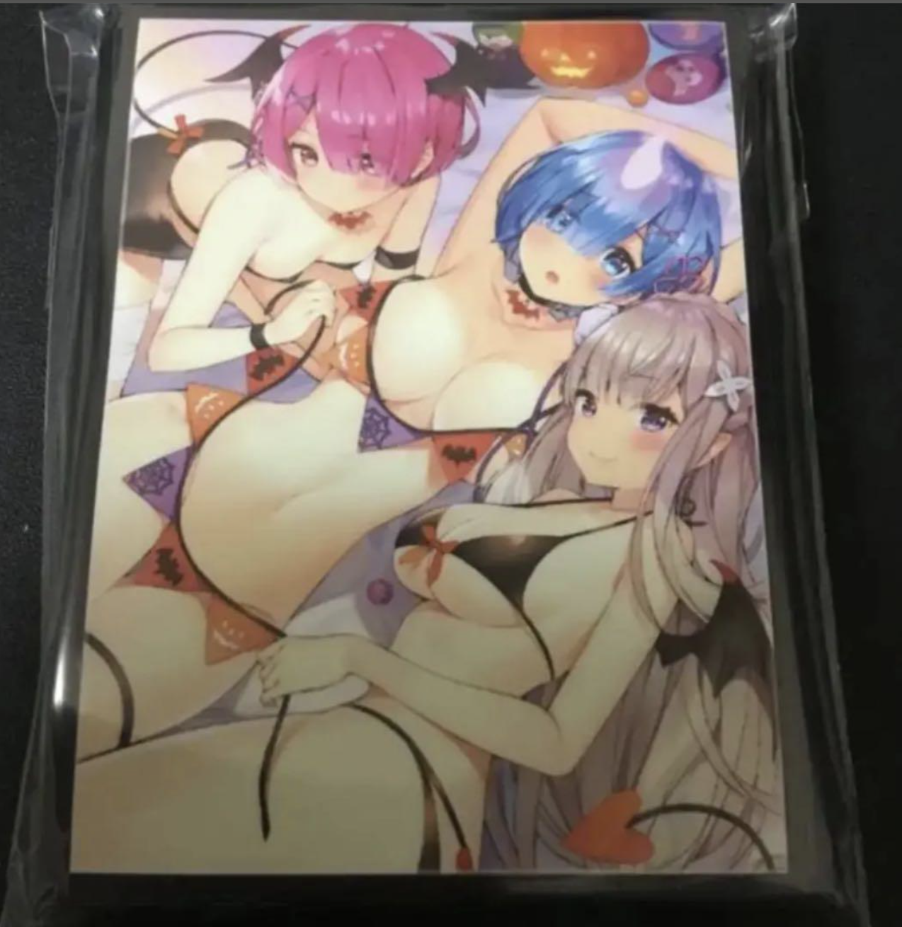 TCG Re Zero Starting Life Another World Doujin Emilia Rem Ram card sleeve |  eBay