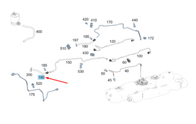 MERCEDES-BENZ SPRINTER W907 DIESEL RETURN LINE KRAFTSTOFFSCHLAUCH  