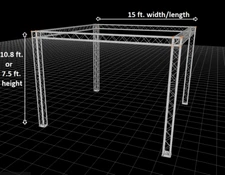 10.8x15ft Exhibition Module Tradeshow Booth Box square Aluminum TRUSS SYSTEM