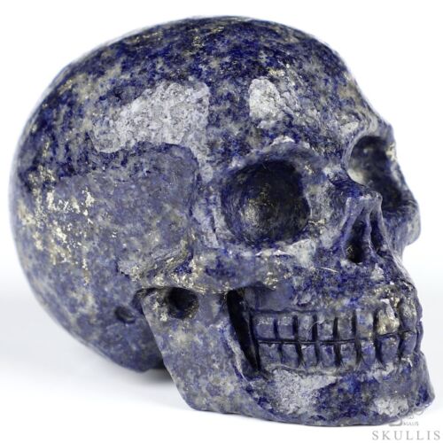 Gemstone 2.0" Lapis Lazuli Hand Carved Crystal Skull, Realistic, Crystal Healing - Picture 1 of 7