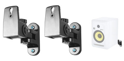 (2) Hidden Wall Mount Swivel Brackets For KRK RP6G3W Studio Monitor Speakers