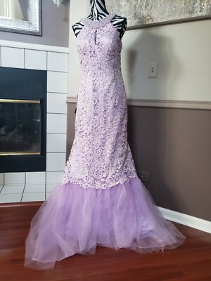 ball gown prom dress purple lilac size medium large NWT | eBay