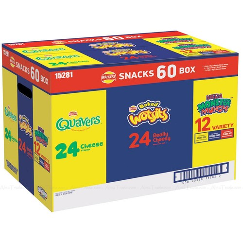 Walkers Snack Crisps Variety Chips Wotsits Quavers Monster Munch Box