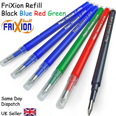 Pilot FriXion Tintenrollerminen radierbare Stifte - SCHWARZ BLAU ROT GRÜN PINK