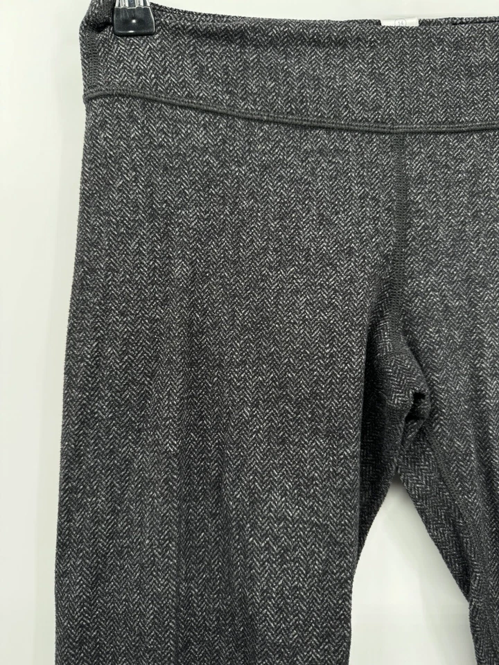 Lululemon Ivivva Black Gray MARL Sport Style Leggings PANTS GIRLS size 14 POCKET - Image 2 of 4