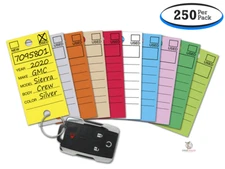 Versa Tags Key Tags - Dealership Key Tags w/ Plastic Laminate Seal (250 Per Box)