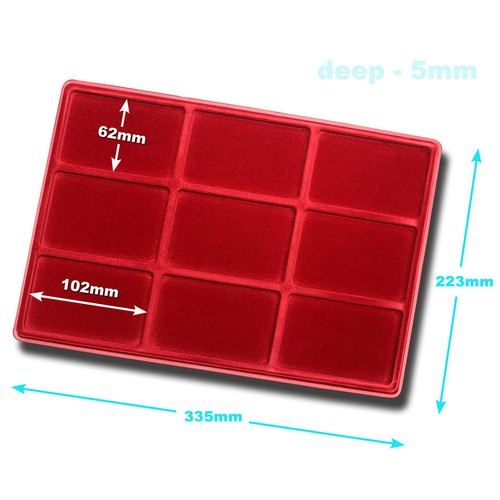 New COINS and MEDALS Red TRAYS -- Schulz -- with CLEAR Cover - Mix and pick - Picture 7 of 9