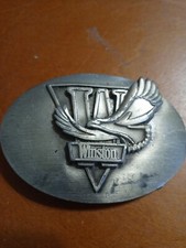 Winston Men’s Silver Belt Buckle Oval Shape Made In USA