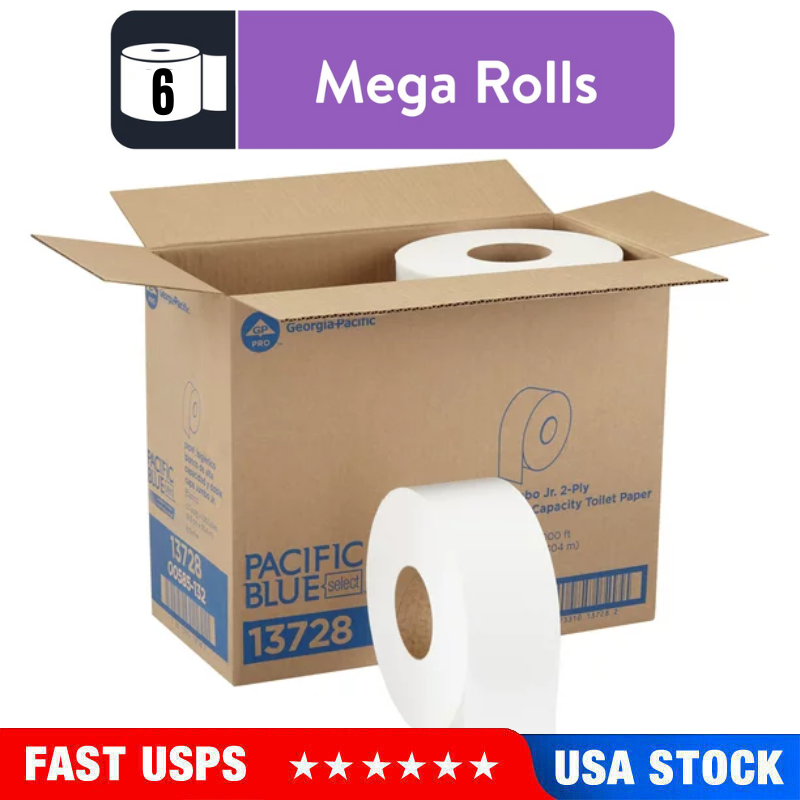 Pacific 8 Rolls Toilet Paper 2Ply Large Jumbo Roll Toilet Paper eBay