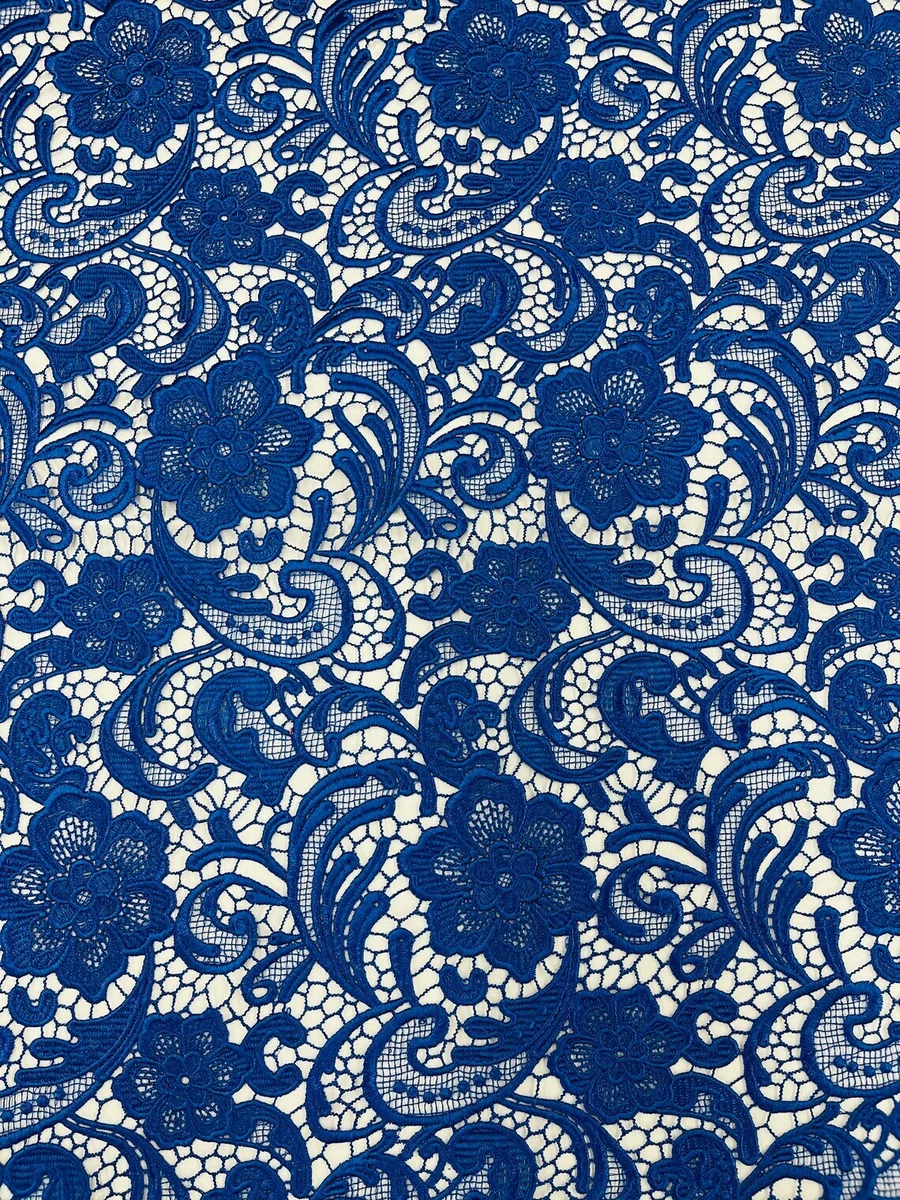 Navy lace fabric by the yard deals