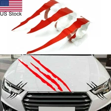 51" Red Claw Scratch Stripe Car Body Side Hood Headlight Vinyl Decal Sticker