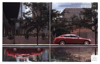 2003 Infiniti: Gotten Ahead of Ourselves Vintage Print Ad