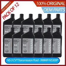 Pack of 12 - Genuine Nissan 1 Quart NS-3 CVT Transmission Fluid - 999MP-NS300P