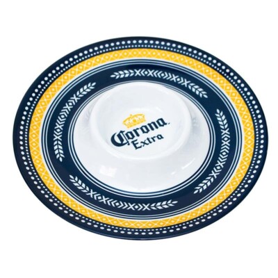 Corona Extra Chip & Dip Bowl Platter Serving Party Salsa Pacifico Modelo Beer