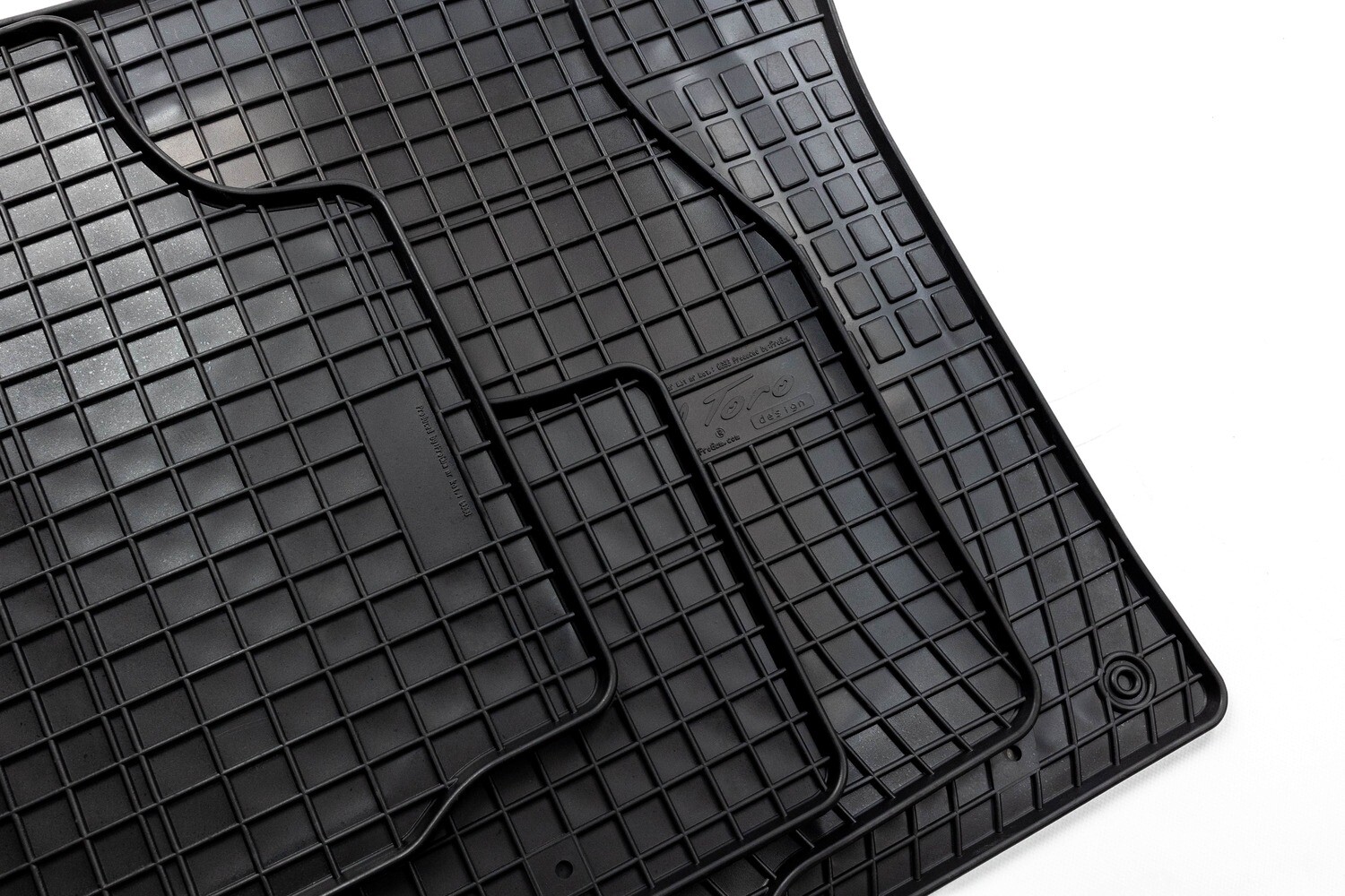 Set 4 Tappetini Su Misura Peugeot 607 2001-2011 Velour Nero Cuciture Verdi