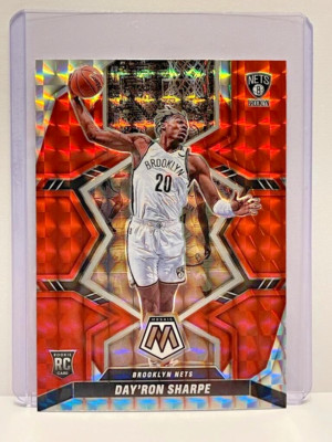 2021-22 Panini Mosaic Red Day'Ron Sharpe Rookie Brooklyn Nets #227