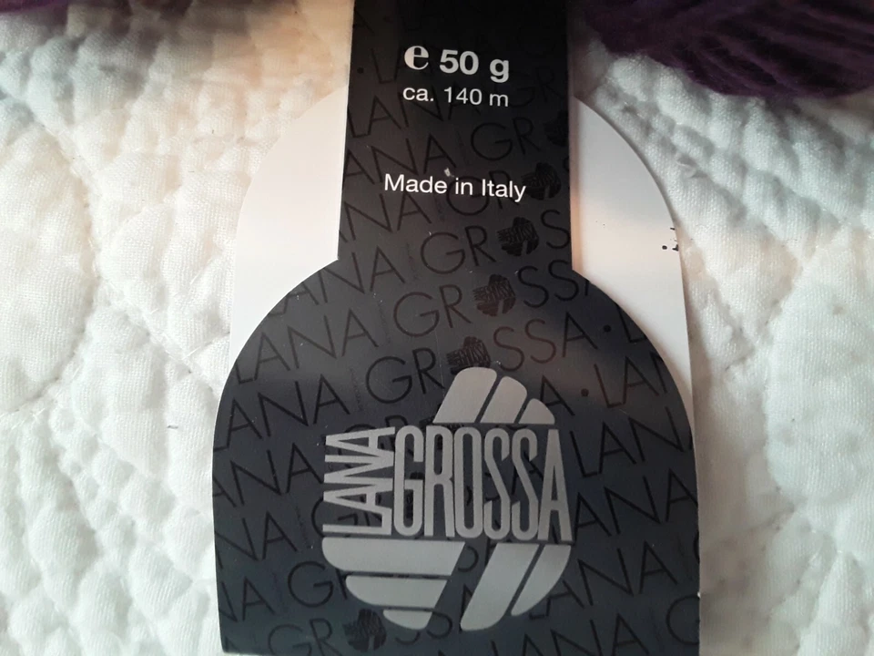 Lana Grossa Qui Extrafine Merino Wool Yarn 5 Sks Purple 009 Already Wound Italy - Image 3 of 4